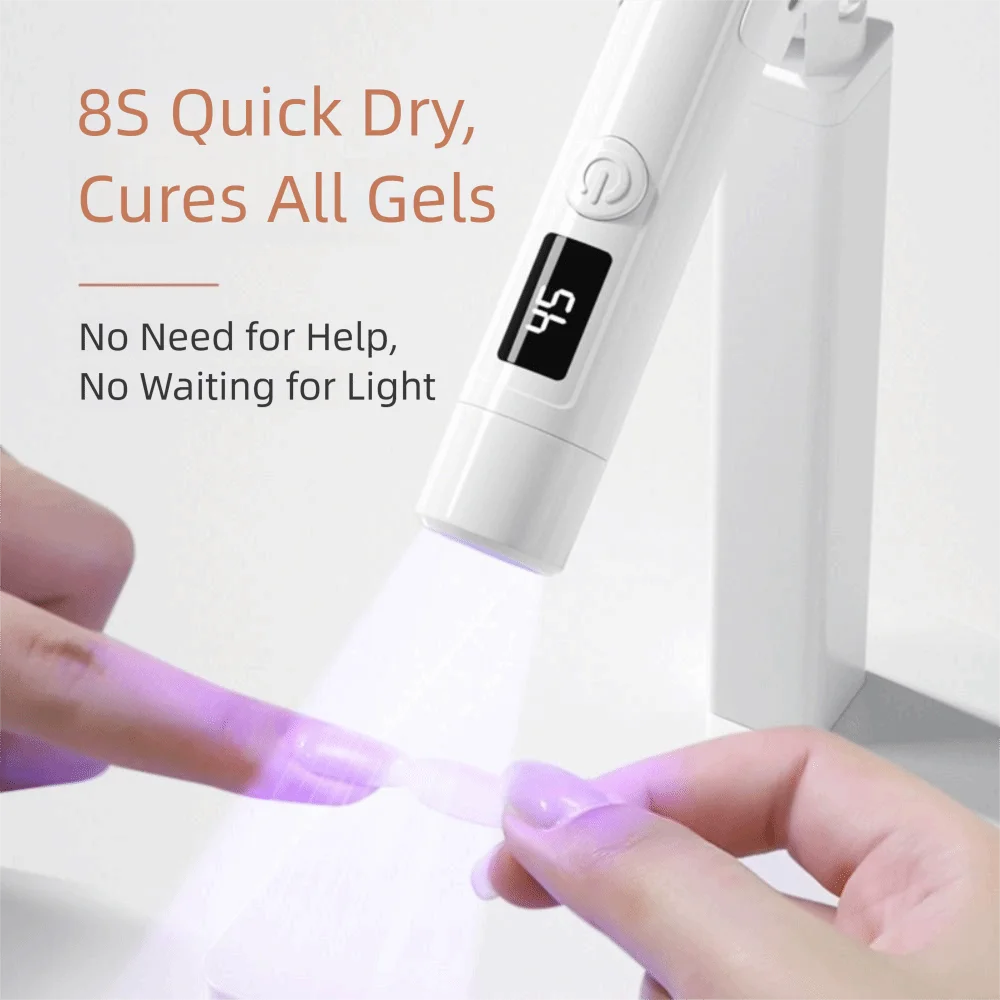 Oplaadbare nagel UV LED-lamp met nageldroger Stand Handheld nagels Art Light LCD-scherm Verwijderbare gelnagel UV-licht Desktop