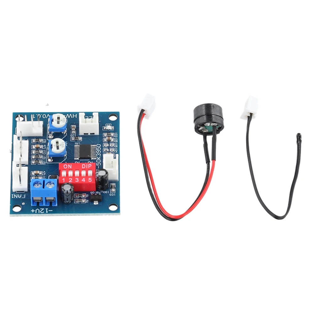 4-Wire Fan Temperature Speed Control Board DC 12V High-Temp Alarm Fan Speed Controller Module PWM PC CPU