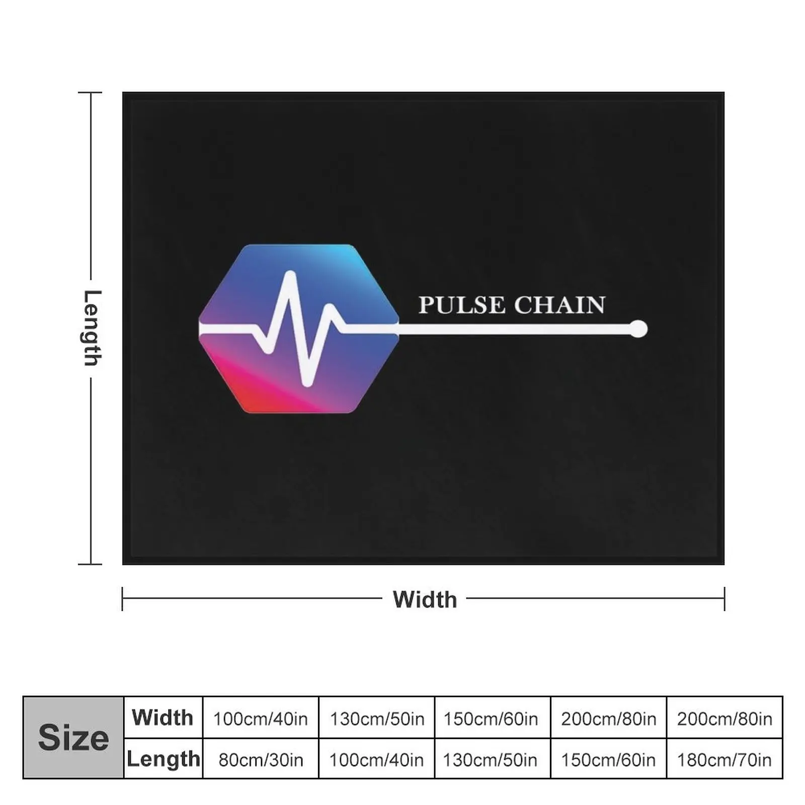 PulseChain PLS Crypto Cryptocurrency HEX Staker Logo Throw Blanket Retros Cute Blankets