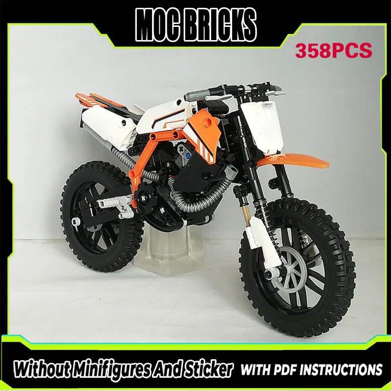 

City Car Model MOC Building Bricks SX-F 450 Off-Road Motorcycle Modular Technology Gifts Holiday Assemble Children Toys Suit