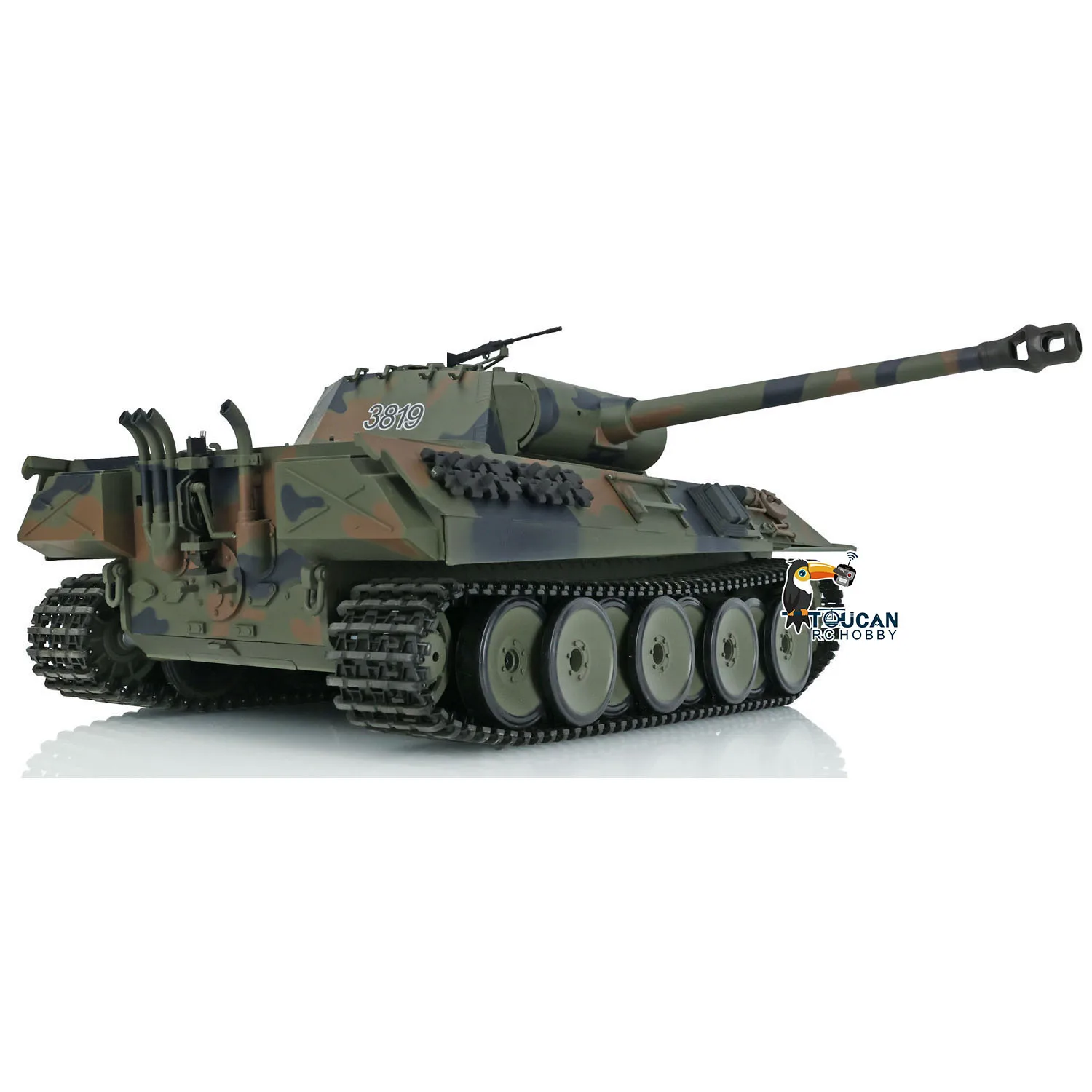 US Stock RTR Henglong 1/16 7.0 Plastic Panther V RC Tank Remote Control Toy 3819 Model Lightweight Body Easy Operation for Adult - view 6