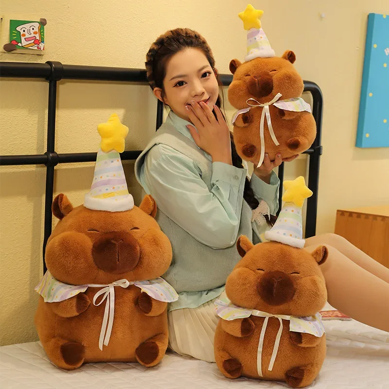 لعبة كاواي كابيبارا القطيفة دمية محشوة لطيفة للأطفال هدية عيد ميلاد لعبة محبوبة على شكل حيوانات ناعمة مثالية للأطفال #3