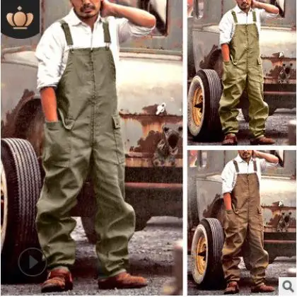 

Универсальные рабочие комбинезоны прямого кроя для молодежи, хлопок, военный стиль, однотонные, без фирменного знака, не требуют глажки