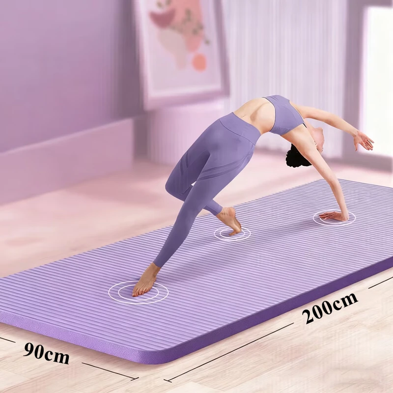 

Yoga Mats Anti-slip Sport Exercise Yoga 1PCS 200x90/80x1cm Pilates Mat and Fitness Rubber Sports Mat Fitness Mat Solid Color