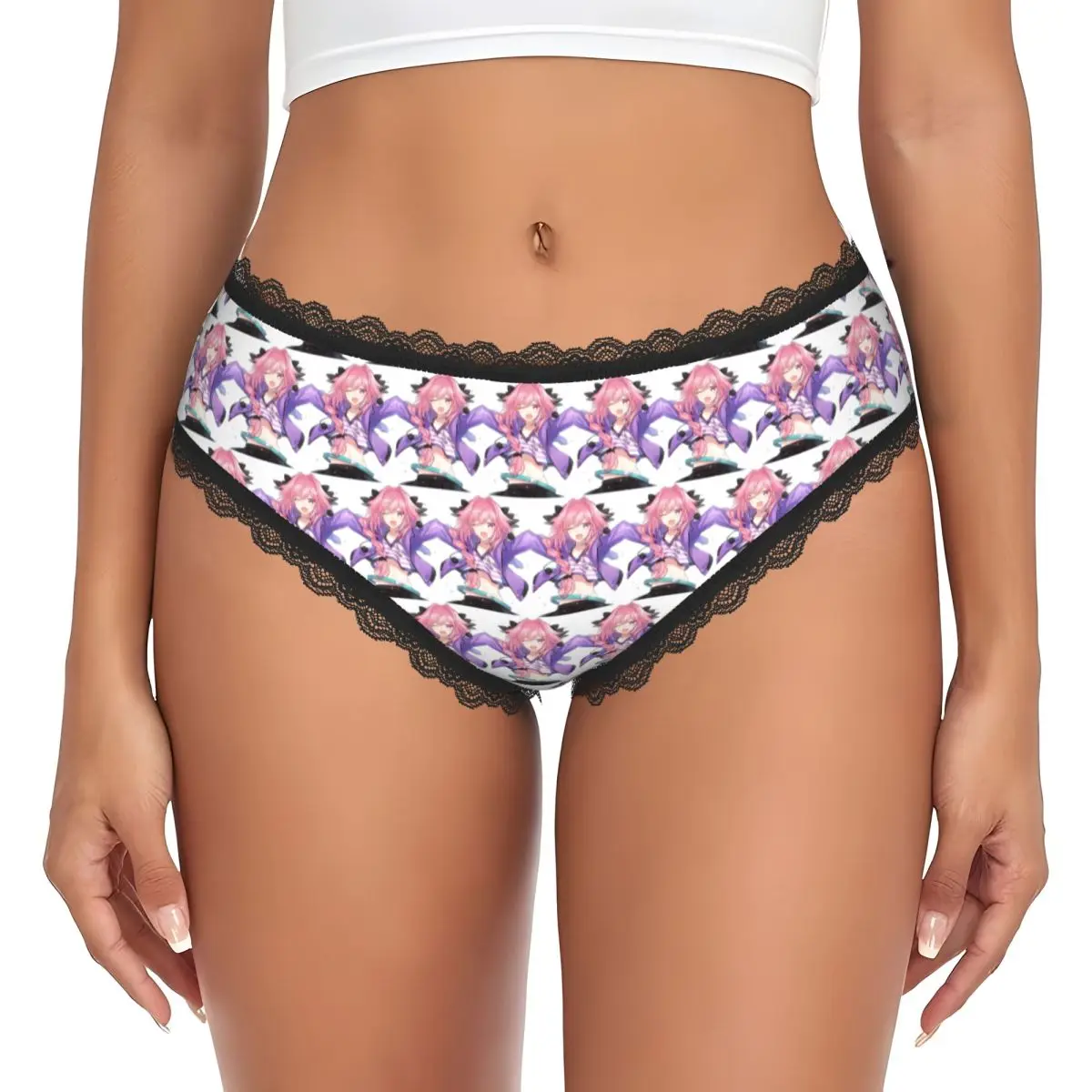 Custom Fate Apocrypha Astolfo Anime Panties Briefs Women's Comfort Briefs Underwear Breathable Female Underpants