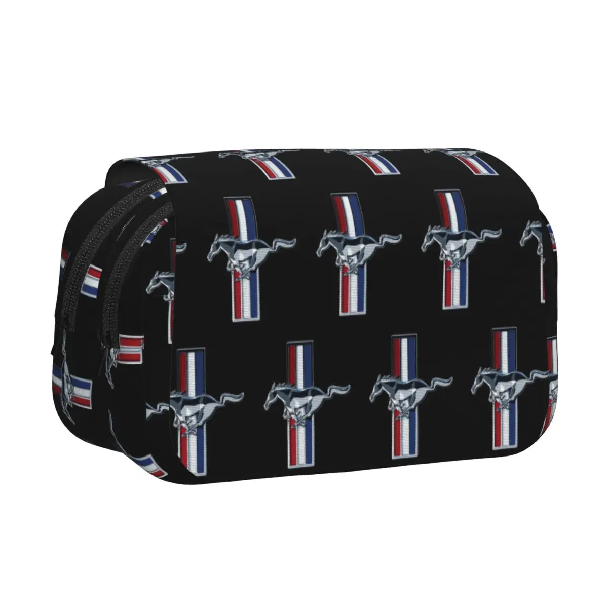 Ford Mustang Pencil Cases Pencil Pouch Hard Shell Leather Big Capacity Pen Box Pencil Bag for Boy Girl Gifts