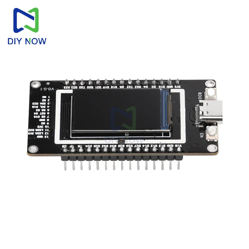 ESP32 1.14 pouces écran LCD Wi-Fi Bluetooth carte de développement intégré ESP32-32 module type-c port soudé broches en-têtes