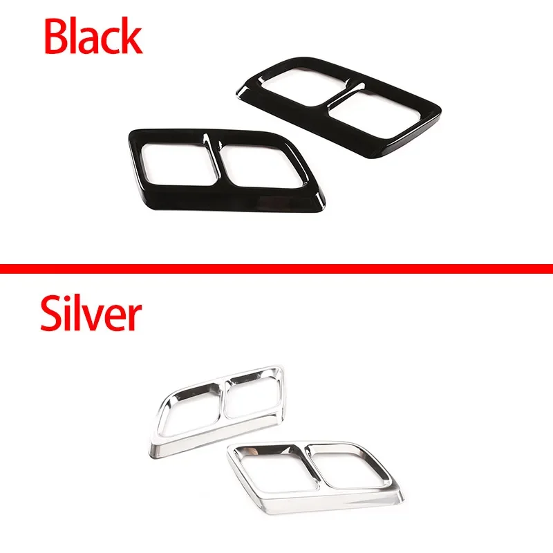 For Cadillac XT6 2020-2021 stainless steel black car four-out tail throat muffler exhaust pipe cover Car Accessories