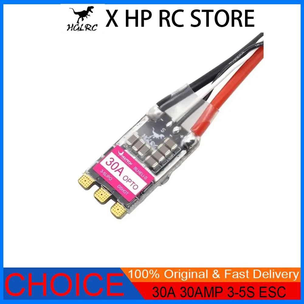 HGLRC 30A BLHELI_S 16.5 BB2 DSHOT600 Бесщеточный регулятор скорости |   LIPO 3-5S готовый к RC FPV Racing/Freestyle Drone
