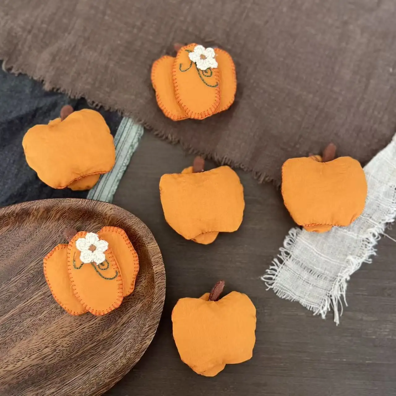 Multifunctional Stuffed Pumpkin Brooch for DIY Keychain Bag Pendant Clothing Decoration Comfortable Adorable Durable