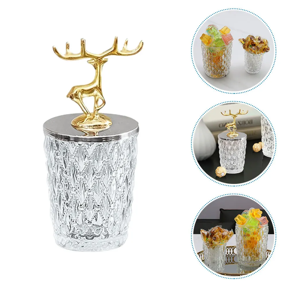 

Candy Storage Jar Transparent Glass Canister with Sealed Lid for Coffee Tea Snacks Long-Lasting Freshness Kitchen Supplies