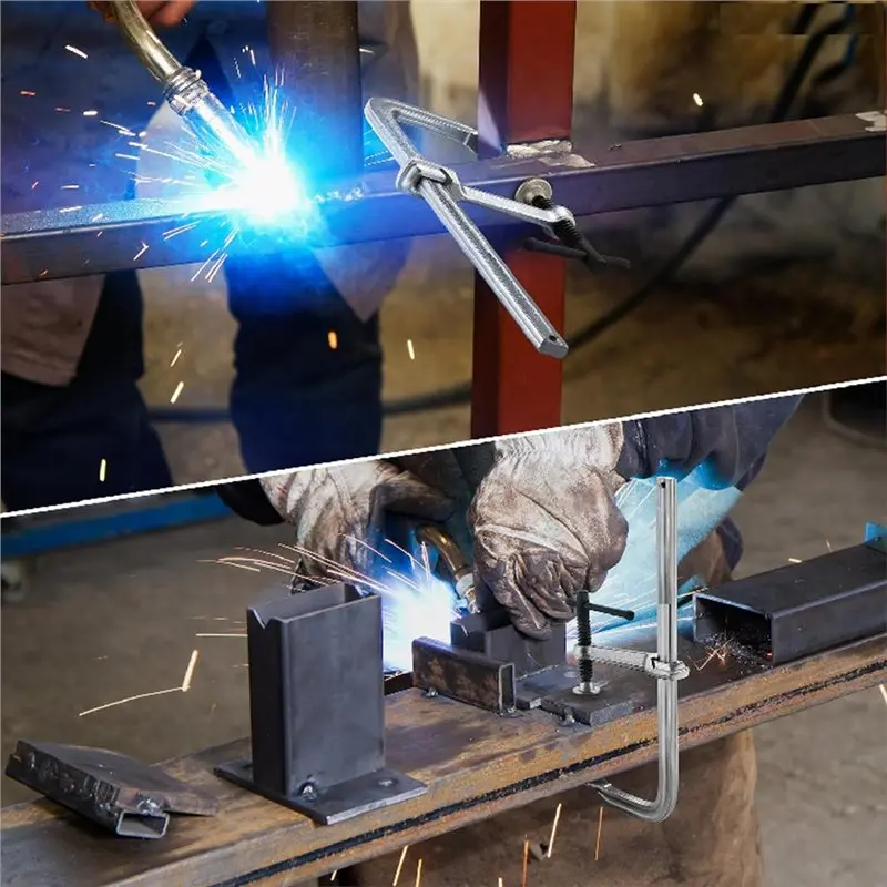 ABGH-For Industrial Tools Compatible- 2Pcs 60X120mm Heavy-Duty Woodworking F Clamp-Quick Clamp F Fixed Clamp