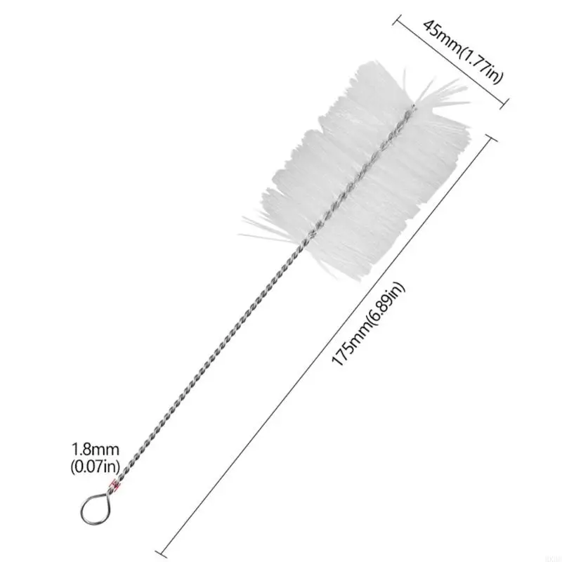 Bộ bàn chải làm sạch lông linh hoạt HX6C 5 nylon phù hợp cho chai và cốc hiệu quả có tay cầm bằng thép không gỉ
