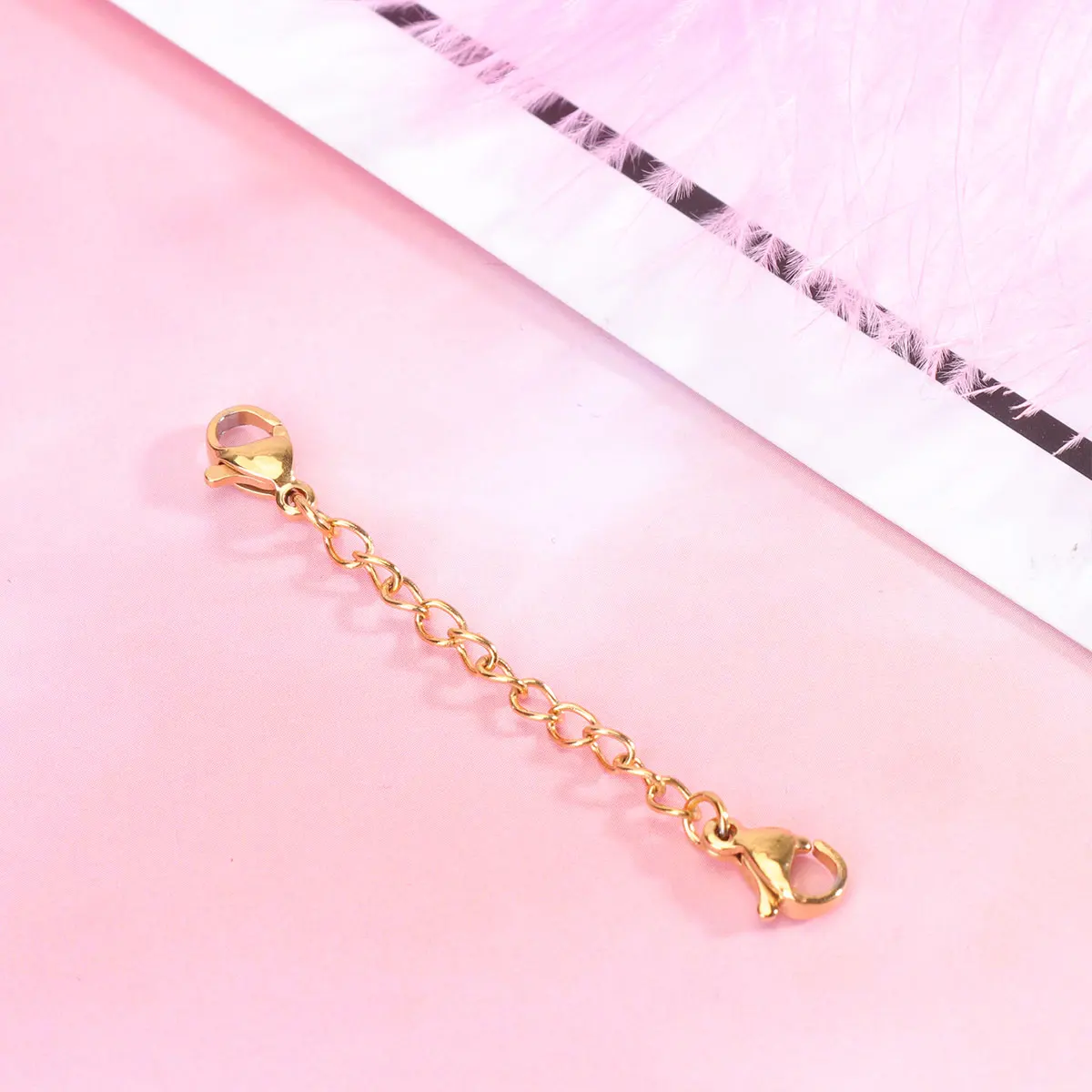 

6 Pcs Lobster Buckle Extension Chain Bracelet Extender Necklace for Purse Jewelry Hook Safety