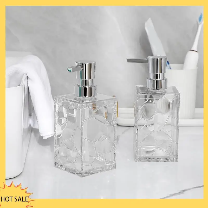 

A66Z Hands Soap Dispenser, Clear Acrylic Plastic Liquid Pump Bottles Refillable Lotion Dispenser For Bathroom Decor