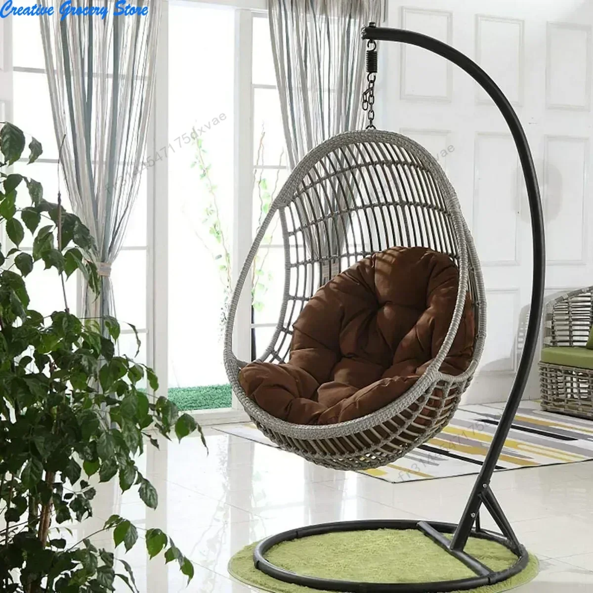 Balcony Egg Chair Cushion Seat Pad Swing Hanging Chair Mat Pillow Patio Garden Outdoor Thickened Hammock Rocking Chair Seat