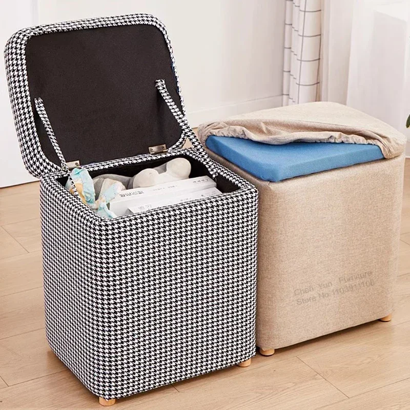 

Fabric Art Shoe Bench Storage Stool Multifunction Sofa Home Furniture Modern Simple Storage Stool Accept Tabouret De Stockage