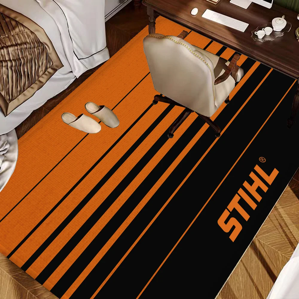 Stihl Logo Printed Bathroom Mat Anti-slip Absorb Water Long Strip Cushion Bedroon Mat Hotel Decor Mat