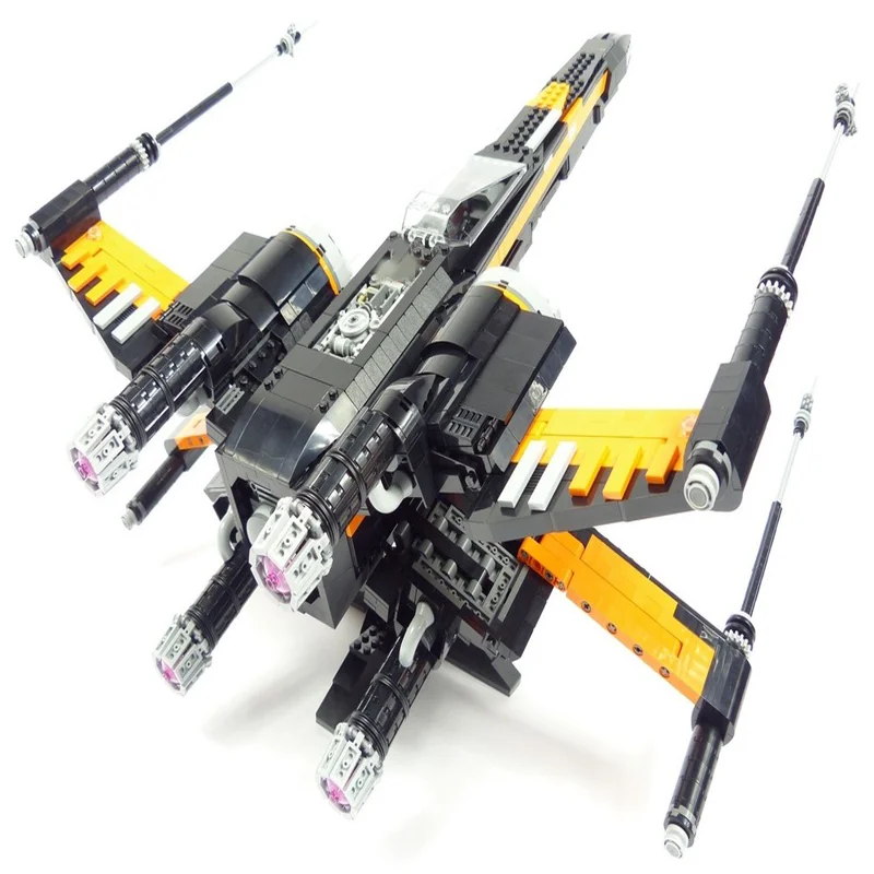New 1935PCS Famous Star Battle Movie Moc UCS T-70 Wing Model Building Blocks Diy Creative Ideas Toys Birthday Christmas Gift