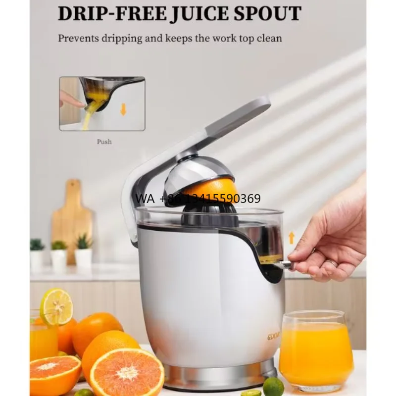 

2024 Industrial Ultra Quiet Motor BPA Free Smooth Orange Juicing Machine Brushed Stainless Steel Less Time Cost Electric Juicer
