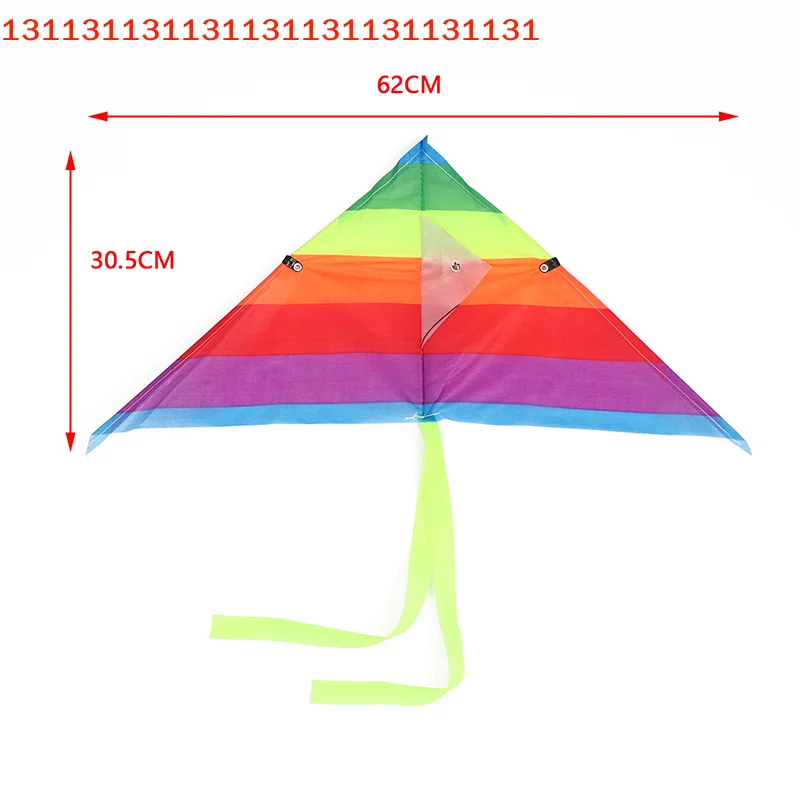 Enjoyable Triangular Rainbow Kite Toy for Kids; Includes 30M Tether; Perfect for Outdoor Fun Sports.