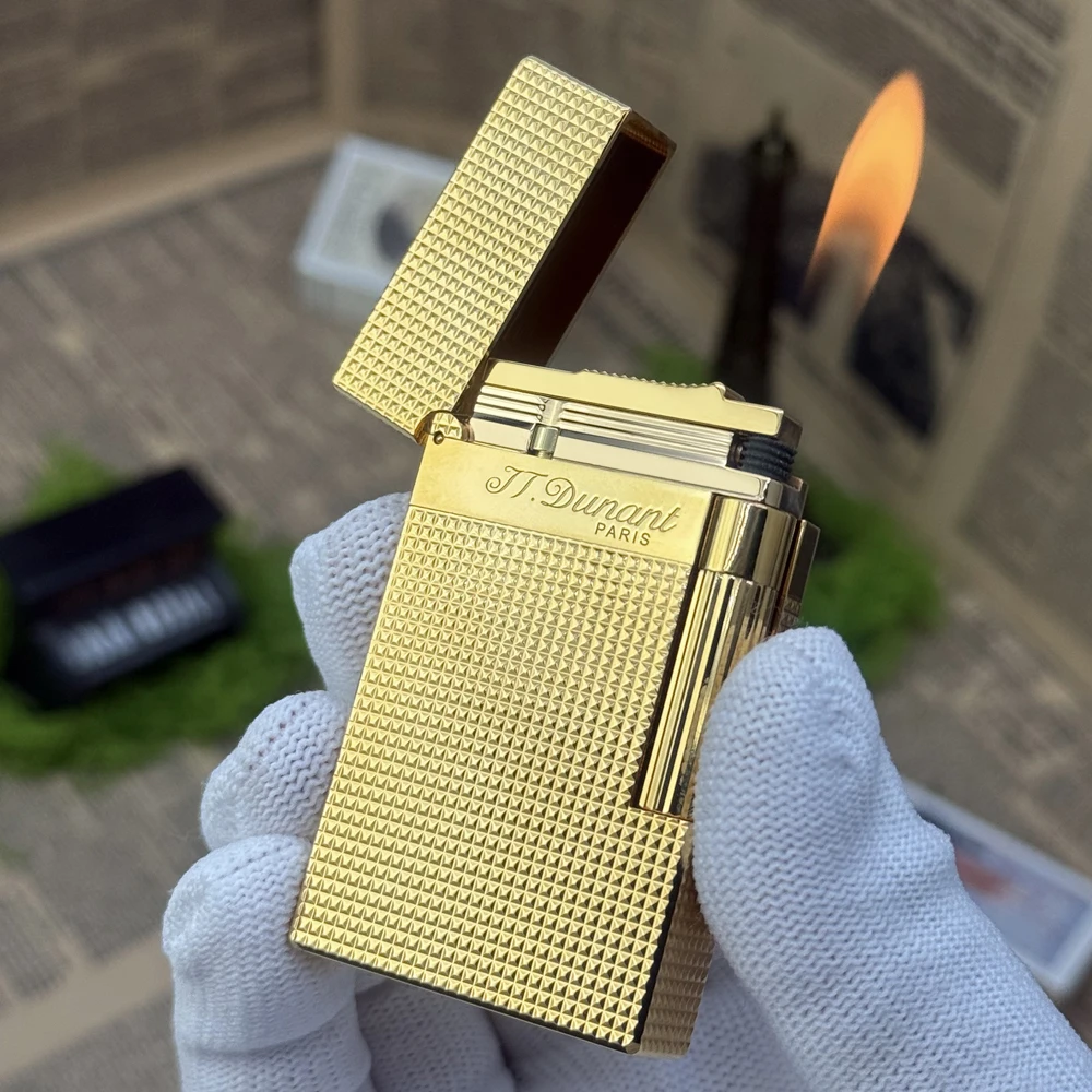 

Классическая решетчатая газовая зажигалка, яркий звук, мемориальный аксессуар для курения, коллекция подарков для мужчин, металл, 100% новинка 2023 года