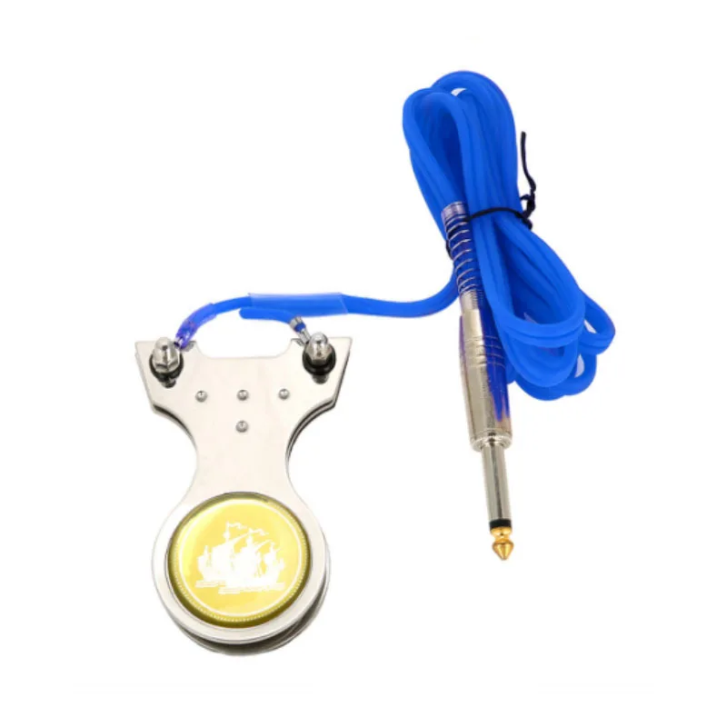 Professional Stainless Steel Tattoo Pedal Controller Foot Switch Tattoo Machine Gun Power Supply Temporary Transfer Equipment