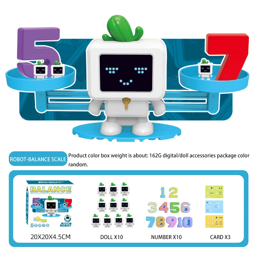 الأطفال التوازن الرقمي ألعاب التكنولوجيا التعليمية الكرتون ديناصور فرس النهر الكلب إضافة وطرح أداة تدريس الرياضيات
