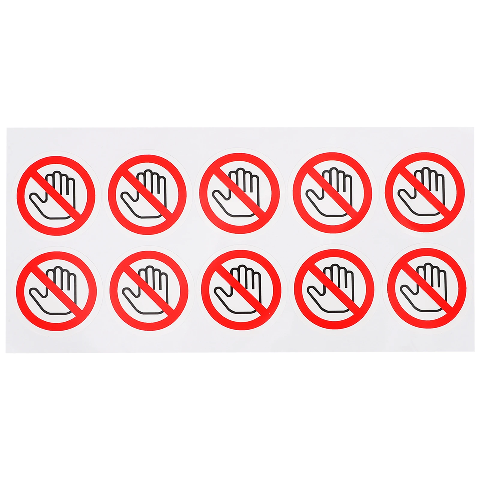 

10 Pcs No Touching Label Do Not Sign Car Automatic Decal Electrical Stickers Operate Tape