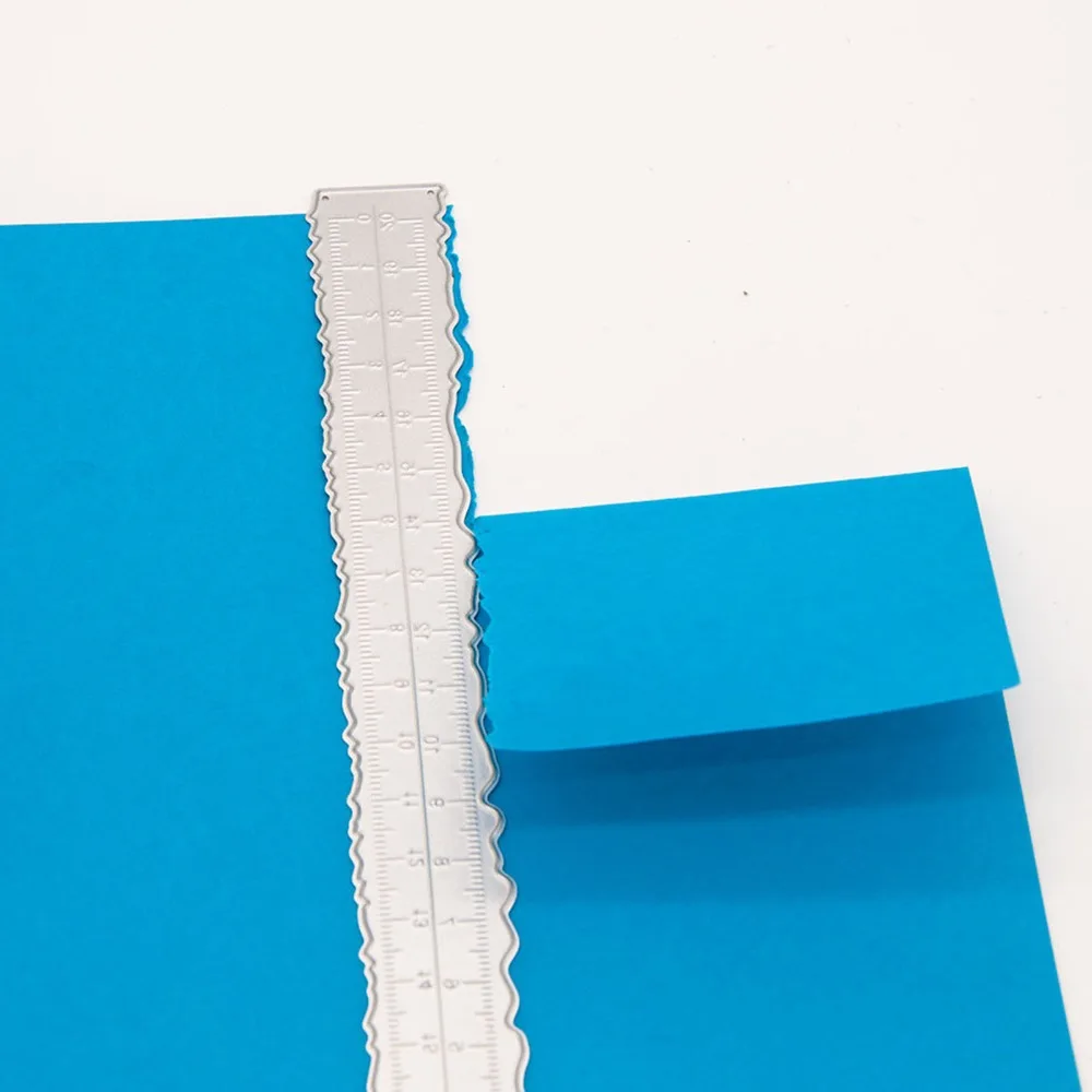 6pcs Carbon Steel Paper Tearing Ruler Decorative Edges Jagged Lines Deckle Edge Ruler Irregular Edge Ruler Paper Crafts