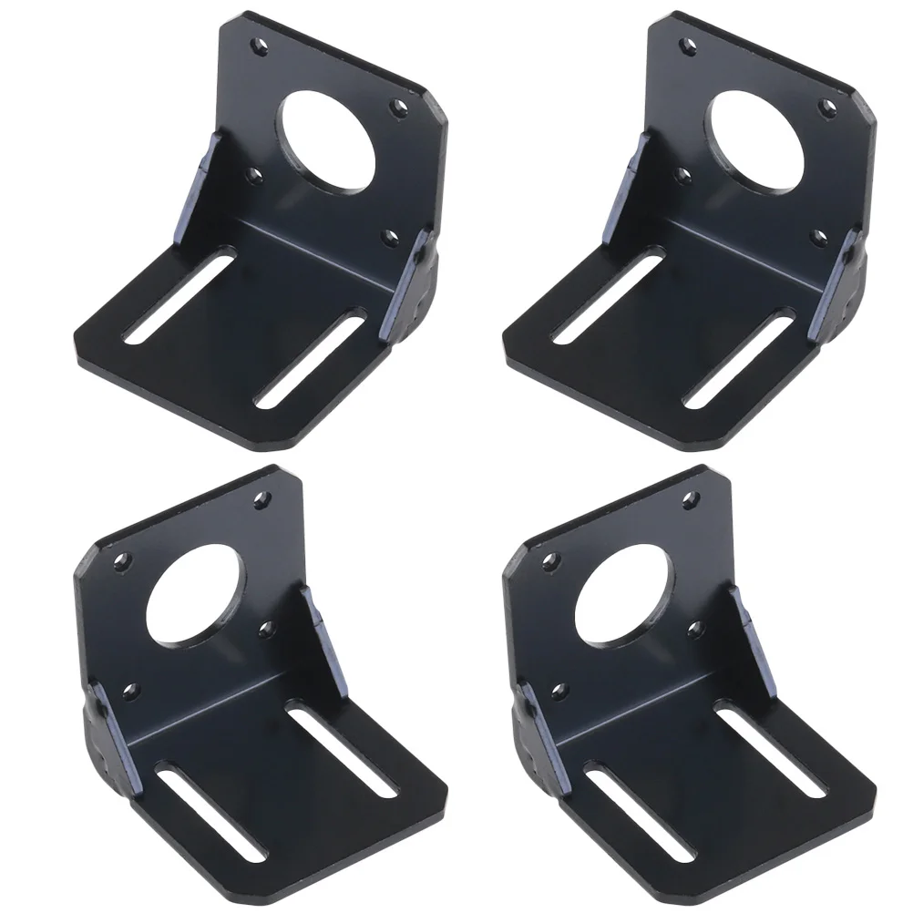 4pcs 3D Printer Motor Bracket Black Mounting Plate For 42 Stepping Motor L-Shaped Support Rack 3D Printer Extruder Parts