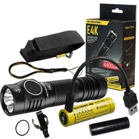 NITECORE E4K LED Flashlight XP-L2 V6 4400 LM High Power Survival Torch Light with 21700 5000mah Battery for Hiking Camping