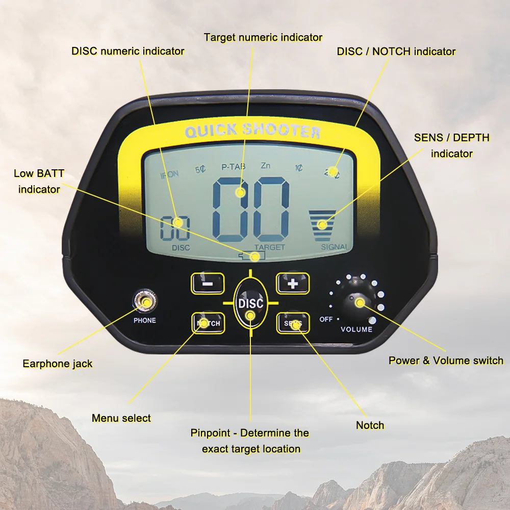 New Metal Detector MD4060 Professional Underground Metal Locator Treasure-hunting Device Adjustable Mode Pinpointing Function