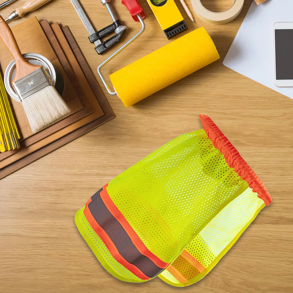 

2Pcs Sun Shade Hat Cover Neck Shield Breathable Mesh Reflective Stripe High Visibility Outdoor Safety Hat Sun Protector