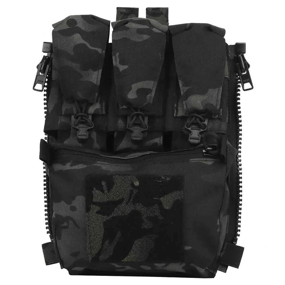 V5 FCPC Rückenplatte mit Reißverschluss, taktische Weste, Rückenplatte, Dreifach-Tasche, Plattenträger, Airsoft-Weste, Erweiterungstasche, Zubehör – Detail 15