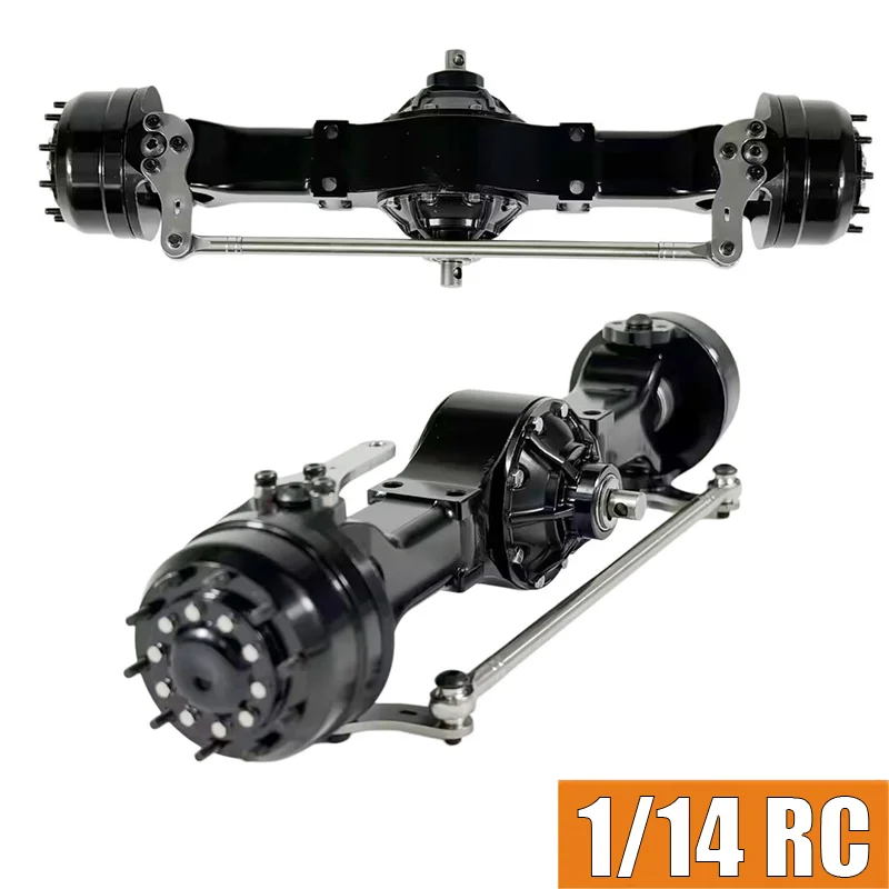 1:14th Scale Metal Front Axle Front Through Axle for Tamiya RC Dump Truck for SCANIA 770S R620 for VOLVO Car DIY Parts