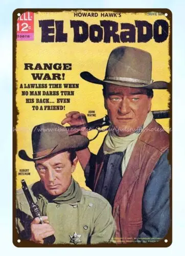 John Wayne El Dorado comic book cover metal tin sign Tin Plaque home accents