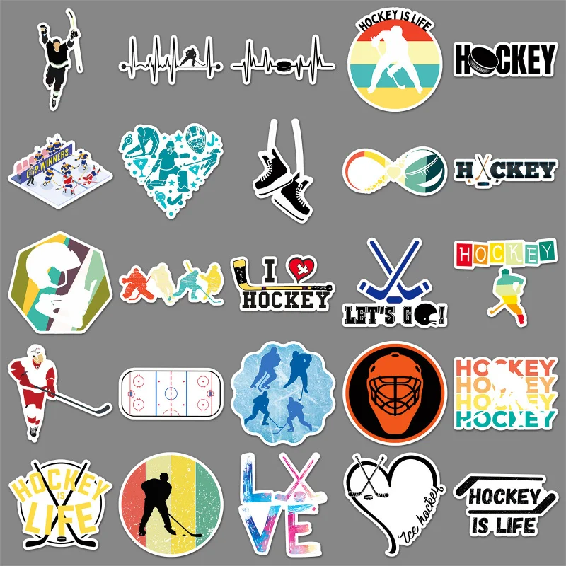 50Zhang Hockey Graffiti Stickers Personalized Sports Decoration Mobile Phone Cup Luggage Stickers