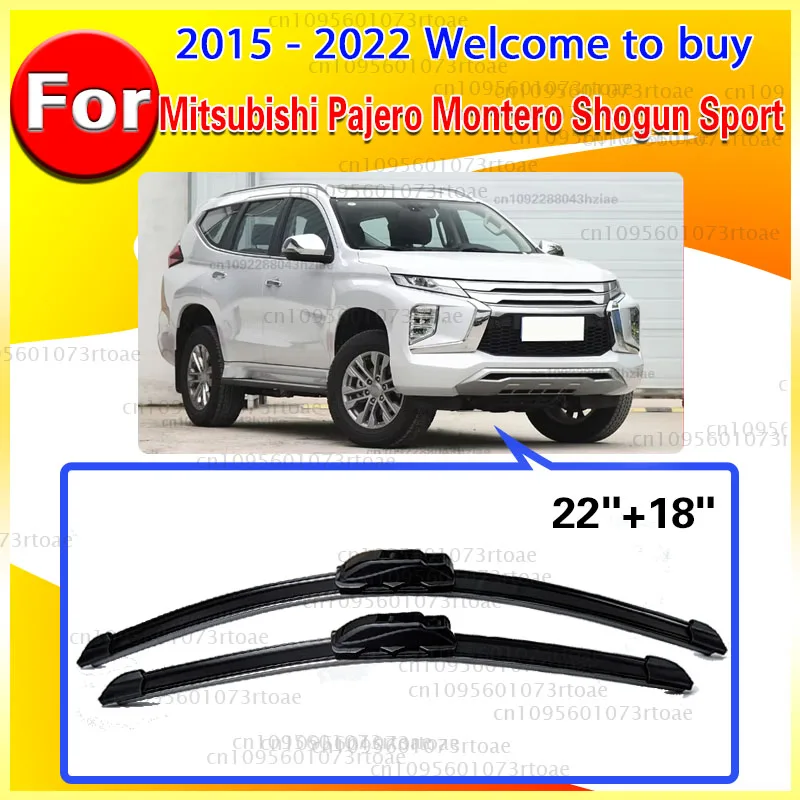 Scheibenwischer-Set für die vordere Scheibe, passend für Mitsubishi Pajero Montero Shogun Sport, Baujahr 2015–2022. Hochleistungs-Scheibenwischer. ‌   22"+18"