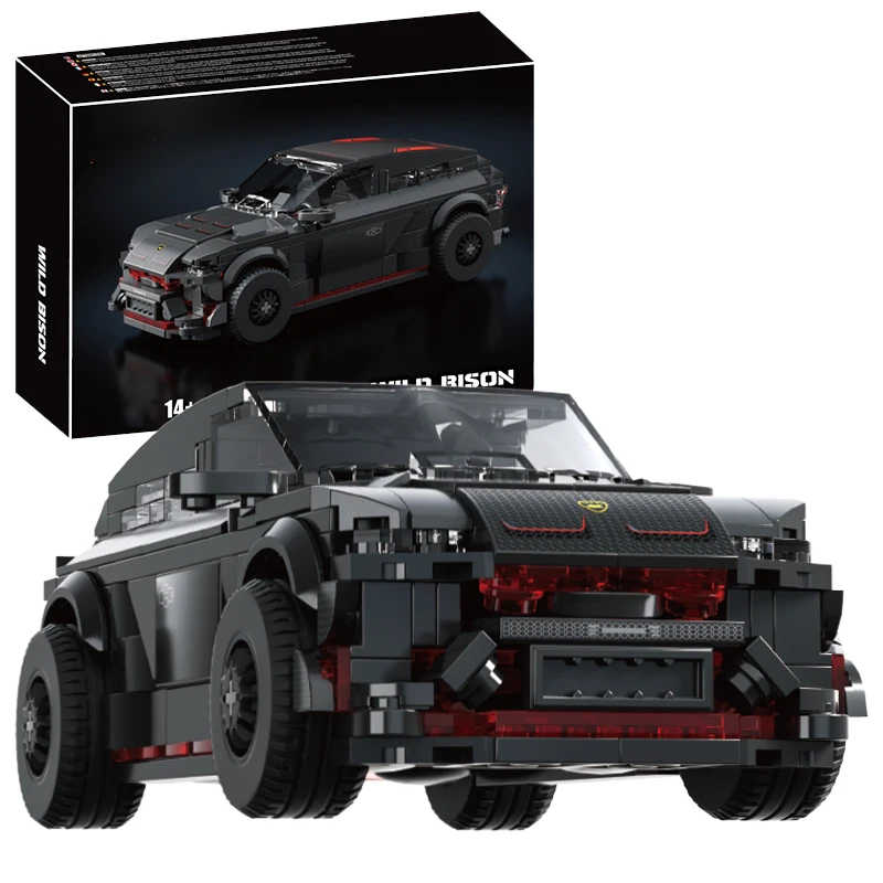 

Городской внедорожный черный рыцарь, внедорожник, строительные блоки, спортивный автомобиль, наборы кирпичей MOC, технические игрушки для детей, мальчиков, взрослых, праздничный подарок, 470 шт.