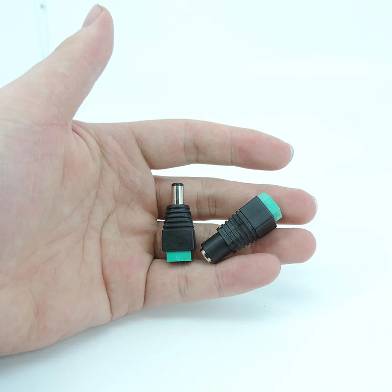 موصل محول مقبس ذكر يعمل بالتيار المستمر ، مصباح ليد أحادي اللون ، تلفزيون CCTV ، 12 فولت ، من من من من من من من من من من من الخارج ، 5.5x2.5 مم #4