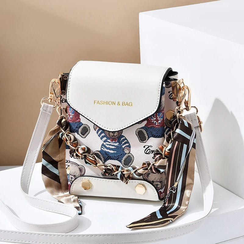 New Fashion Women Mobile Phone for  Female Messenger Bag Purse Wild Mini Bear Series Wrist Pack