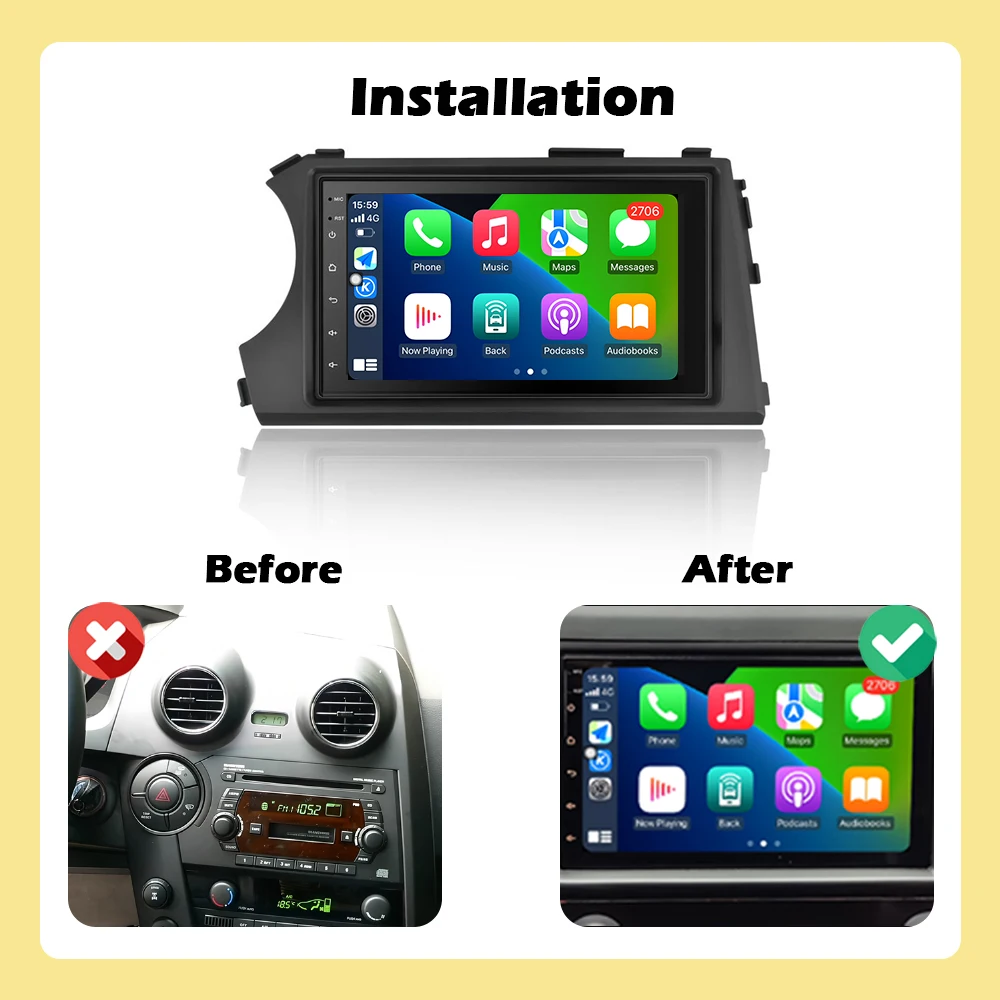 Car Video Multimedia Player GPS Navigation DSP Stereo Wireless Carplay For Ssangyong Kyron Actyon 2005-2013 7 Inch Android 16 BT view 2