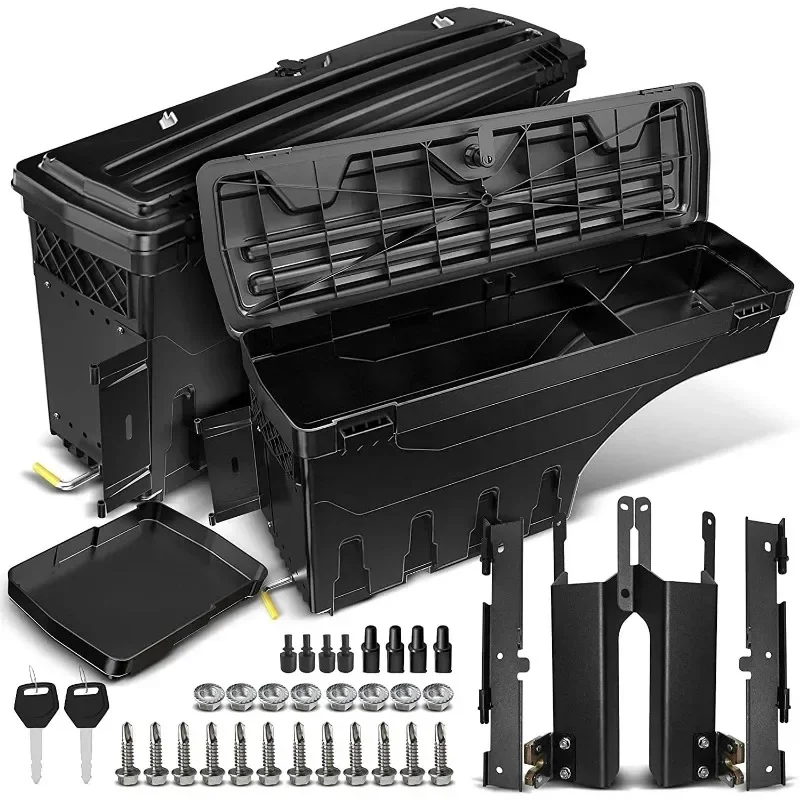 Truck bed Swing Case Waterproof Lockable Storage Box KSCPRO F150 Accessories Truck Bed Tool Box for F-150 15-19