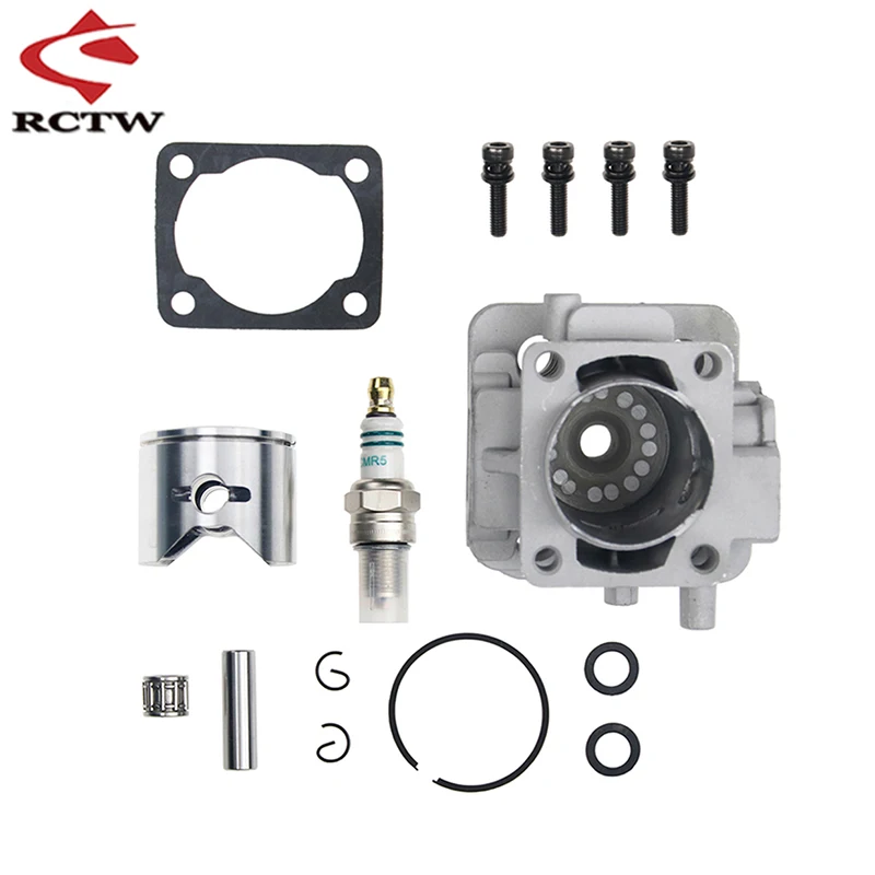 1/5 Rc Car Engine Parts 30.5cc Casting Cylinder & Competition Piston Kit for HPI Rofun Rovan Km Baja Losi 5ive T FG GoPed RedCat