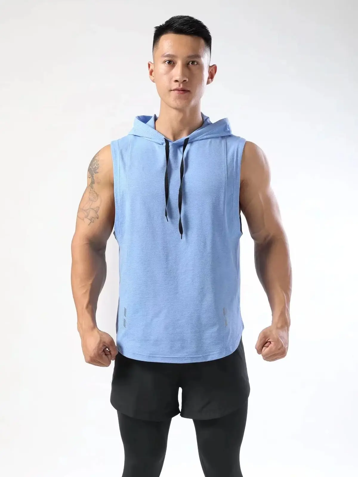 

Gym Clothing Mens Bodybuilding Hooded Tank Top Cotton Sleeveless Vest Sweatshirt Fitness Shirt Workout Sportswear Tops Male