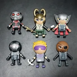 Original Marvel Anime Figures Thor Nick Fury War Machine Loki  Ant Man Hawkeye Wallclimbing Action Doll Climb Wall Model Toy