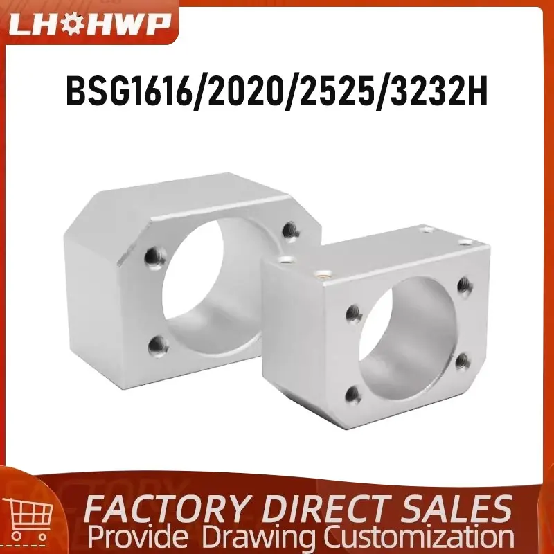 Large Lead Screw Nut Seat Fixed Base Steering Block Adapter BSG1616H BSG2020H BSG2525H BSG3232H