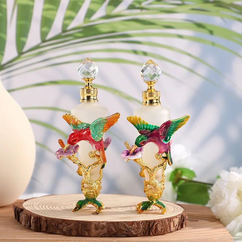 60 X Vintage Style Hummingbird Enamel Color Craft Glass Perfume Bottles Natural High-grade Home Decoration Cosmetics Bottles