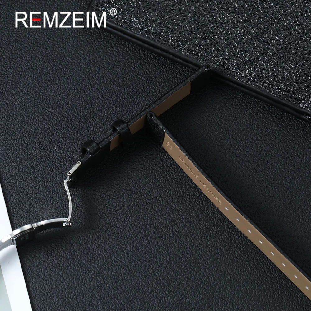 Мягкий кожаный ремешок для часов 18 мм, 20 мм, 22 мм, мужской и женский универсальный ремешок для часов с пряжкой-бабочкой из нержавеющей стали, браслет